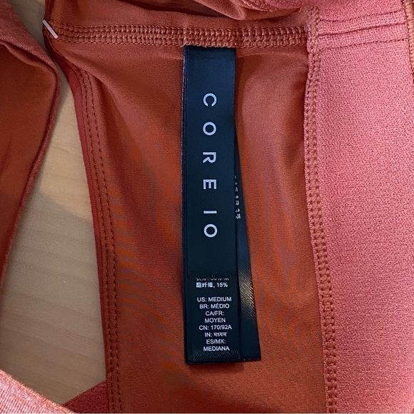 Core 10 New size M woman's Yoga Bralette sports Bra light support light rust - Picture 3 of 3